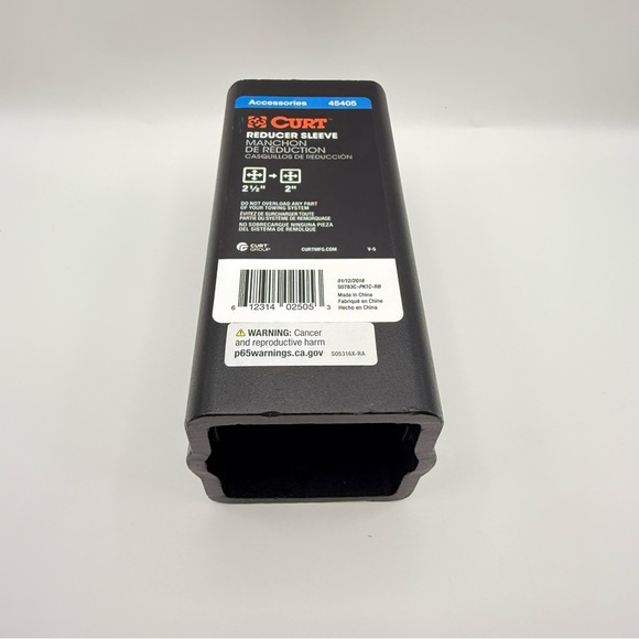 Curt 45405 Trailer Hitch Receiver Adapter Reducer Sleeve 2 1/2 In To 2 In Shank - Picture 6 of 9